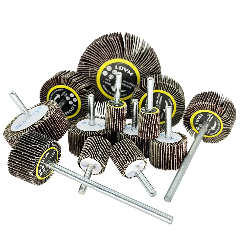 80-320 Grit Fine Sanding Flap Wheels with 1/4 Inch Shank for Electric/Impact Drill Rust Removal Abrasive Grinding Tool 2pcs