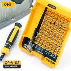 Deli 33 Pcs/Set Precision Screwdriver Multifunctional Magnetic Hexagon Torx Screwdriver Repair Tool Sets