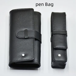 high quality Black MB PU Leather Pen Bag office stationery Fashion pencil case for birthdays Gift