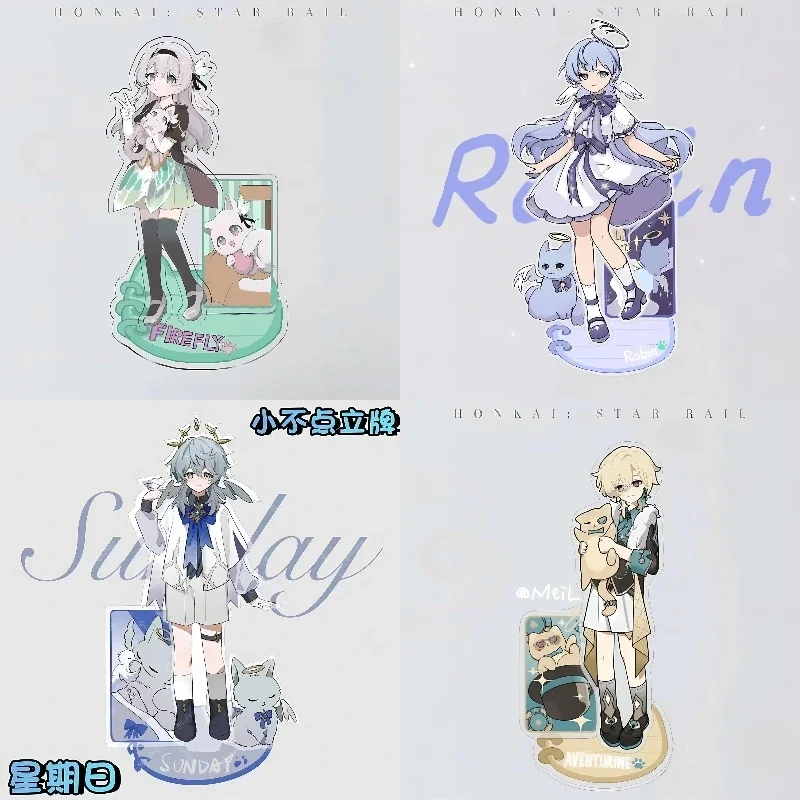 Honkai:Star Rail Robin Sunday, детская и кошка, акриловая фигурка, подставка, модель, тарелка «сделай сам», декор для стола, стоячий знак, коллекционный орнамент