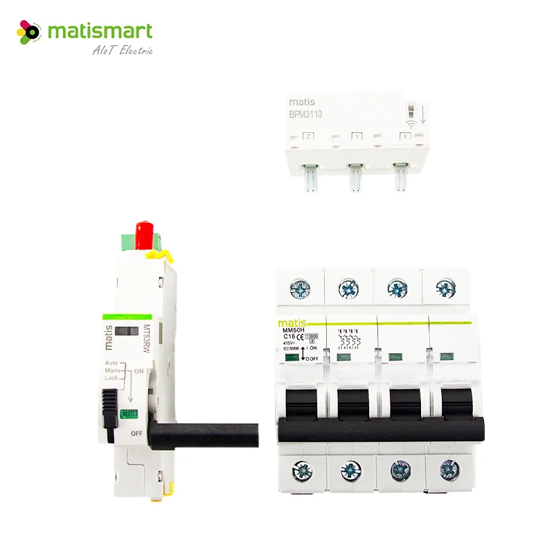 Matismart Tuya Wifi smart Life Reclosing MCB with Energy Metering 4P 16A 25A 40A 63A