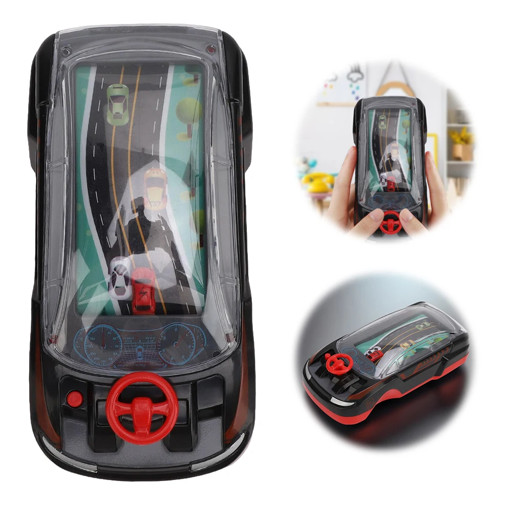 Jogo de carro de corrida portátil console de jogo elétrico aventuras inovadoras máquina de jogo brinquedo interativo volante para crianças adultos