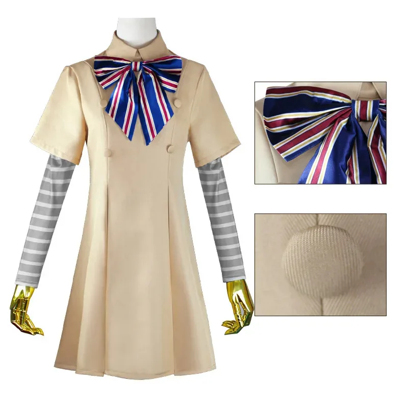 M3gan Kostum كوسبلاي غاون ميغان غاون فيلم الرعب سترة Ai دمية روبوت فستان الهالوين مجموعة كاملة للفتيات والكبار