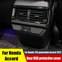 For Honda 11th generation Accord 2023 Rear USB protective cover charging port dustproof cover dedicated waterproof interior