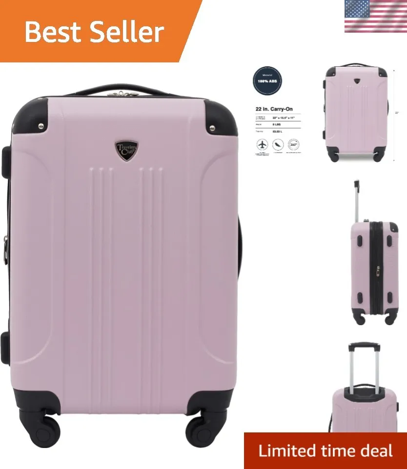 

Chicago Hardside Expandable Spinner Luggage, Lilac, 22" Carry-On