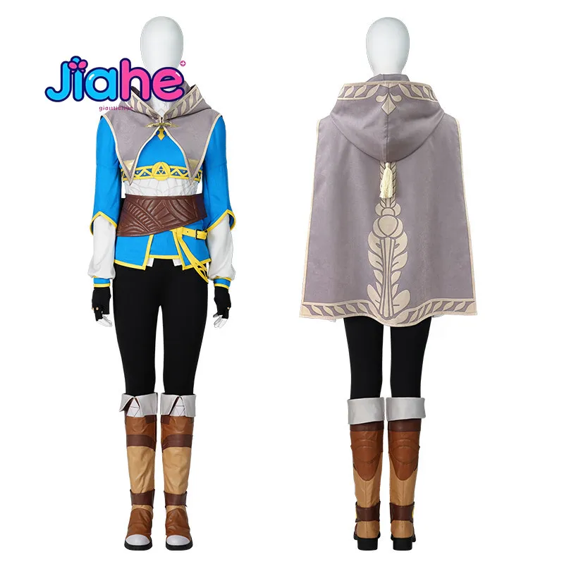 Princess Zelda Cosplay Costume Zelda Tears of the Kingdom Women fancy fantasy uniforms cloaks gloves Halloween party uniforms view 2