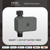 MOES ZigBee Smart Sprinkler Water Timer with 1 Outlet Rain Delay Filter Programmable Irrigation Timer Support Alexa Google Home