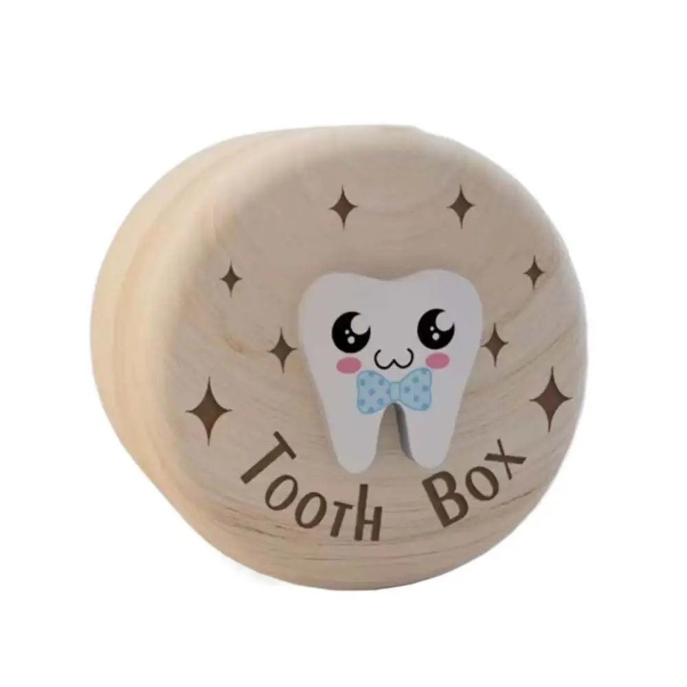 Durable Wooden Milk Teeth Organizer Collecting Teeth High Quality Umbilical Cord Box Save Gifts Tooth Storage Box