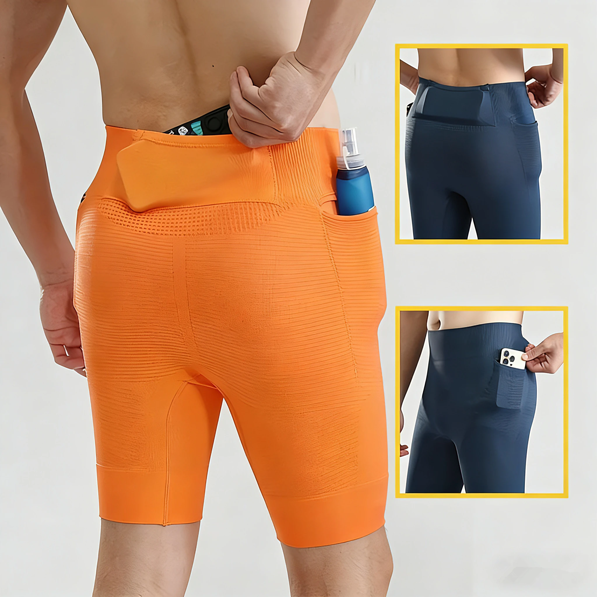 Cycling Commuter Shorts - กางเกงวิ่งขาสั้นผู้ชายแบบมีกระเป๋า สำหรับปั่นจักรยาน เดินป่า วิ่งมาราธอน ฟิตเนส กีฬากลางแจ้ง
