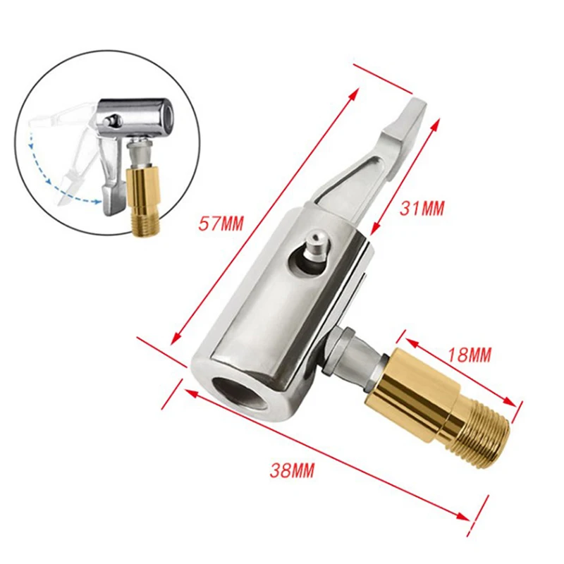 Pince de buse portable pour gonfleur d'air, connecteur de pompe gonflable, mandrin de voiture, compresseur, adaptateur de assujetdégonflable, opathie