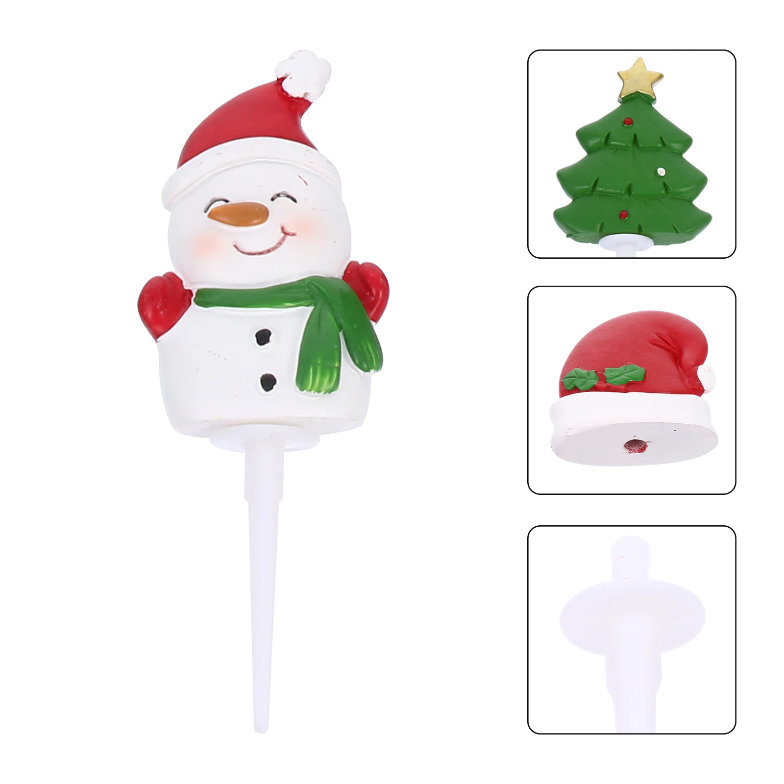 

Christmas Cake Toppers Polymer Clay Decorations Santa Clause Dessert Toothpick Supplies Cakes Muffins Breads Fruits Visual