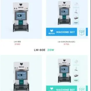 

REFOX LM-80B 6 Вт LM-80E 20 Вт Интеллектуальная машина для лазерной маркировки Встроенный экстрактор дыма ПК для iPhone 8-14 PM Удаление заднего стекла