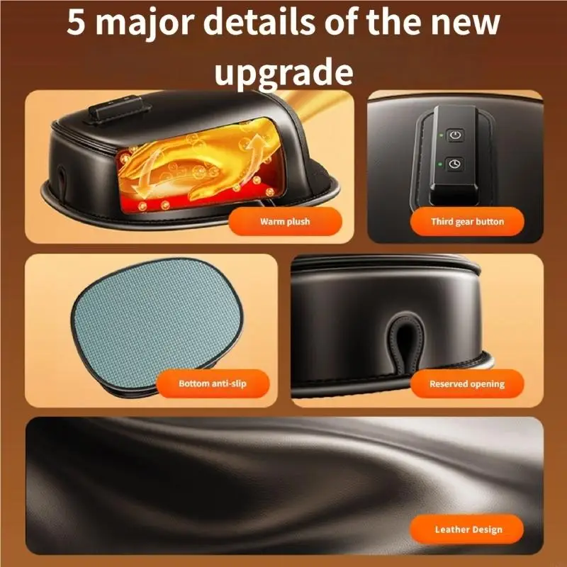 Office Essential Heated Mouse Pad USB Charging 3 Temperature Mode Double Side 