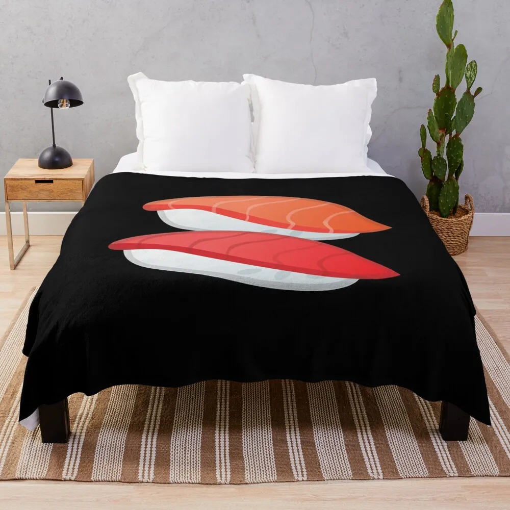 Sushi Sashimi Seafood Gift forSushi Lovers Throw Blanket Sofa Quilt Soft Blanket Luxury Throw Blanket manga