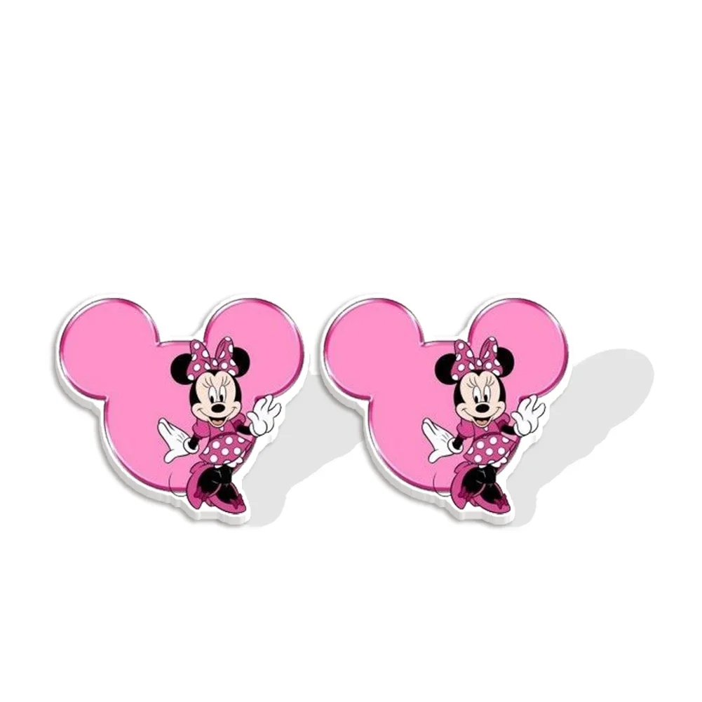 Boucles d'Oreilles Mignonnes Minnie de Disney pour Fille, Bijou en Acrylique, Cadeau de ix, Matériaux Faits à la Main