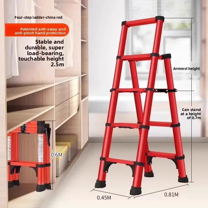 Multi-functional Household Goods Telescopic Ladder Household Folding Ladder Herringbone Ladder Thickened