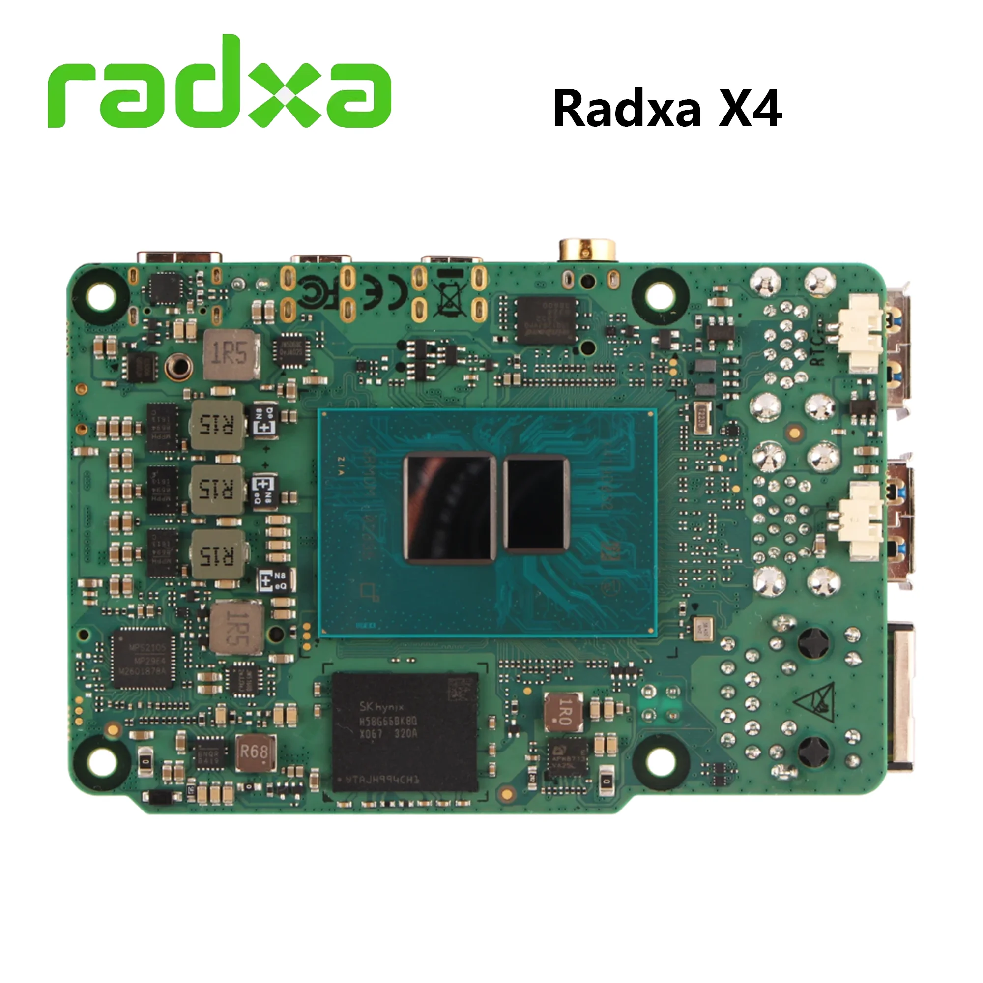 Placa de desarrollo Radxa X4, Intel N100 LPDDR5, salida Dual 4K, Ethernet de 2,5 Gbps, PCIe 3,0 M.2 M Key WiFi 5/6, SBC de alto rendimiento