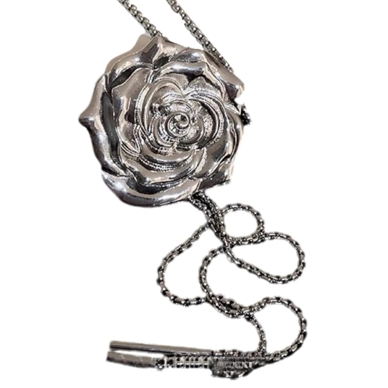 

Elegant Rose Choker Necklaces for Women Adjustable Rope Waist Chain Body Jewelry