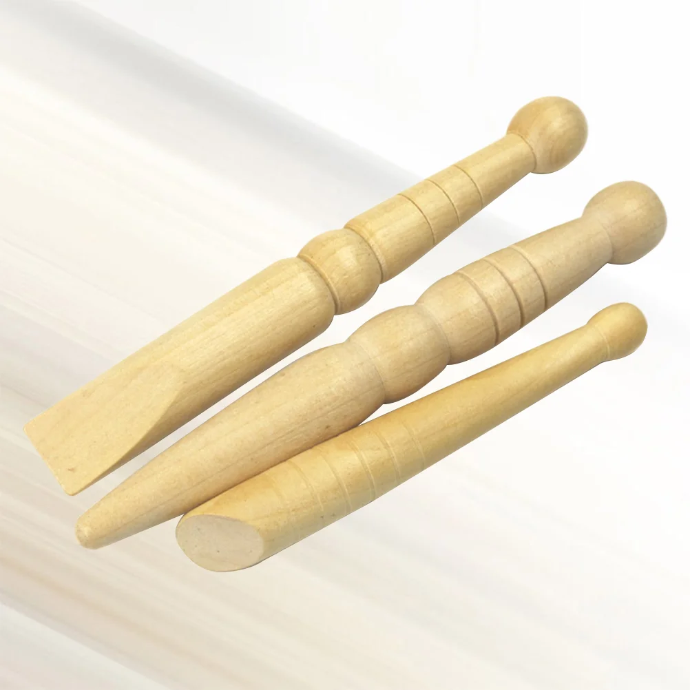 3Pc Wooden Foot Roller Massage Stick Natural Pain Relief for Plantar Fasciitis Heel Arch Pain Stimulates Circulation