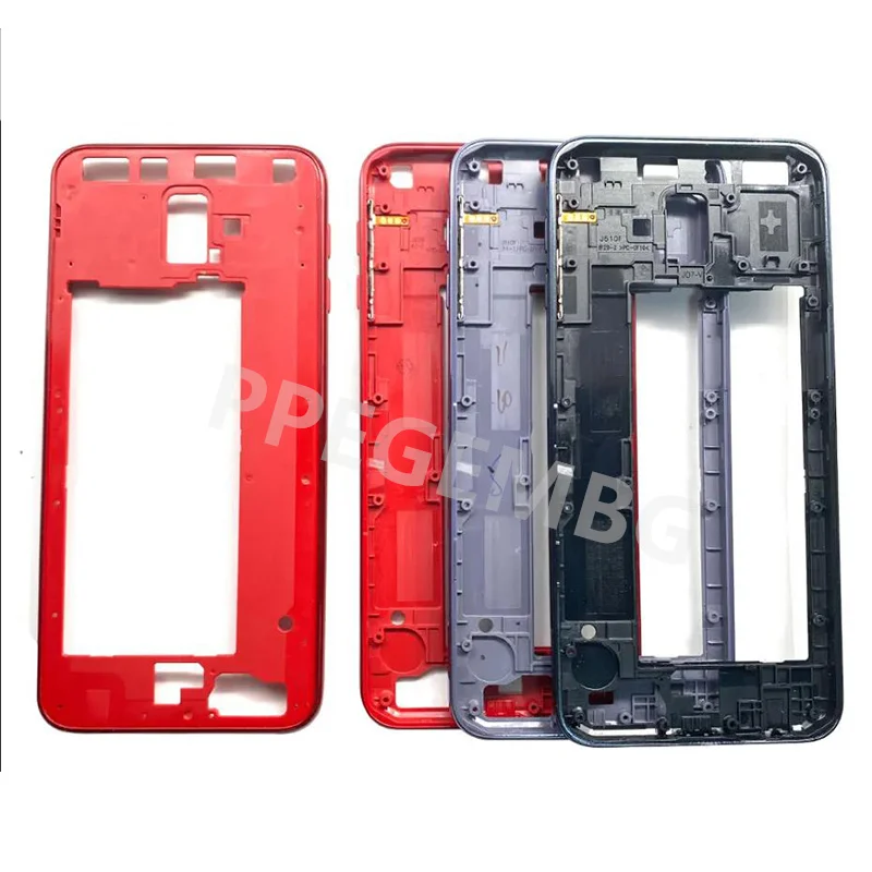 For Samsung Galaxy J6 Plus 2018 J6+ J610 J610F Housing Middle Frame Chassis battery cover Rear Back Lid Case Camera Lens Parts