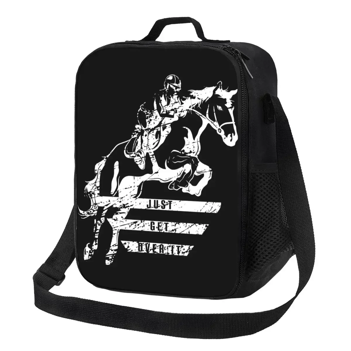 Custom Show Jumping Horse Lunch Bag Men Women Cooler Thermal Insulated  Boxes for Adult Office