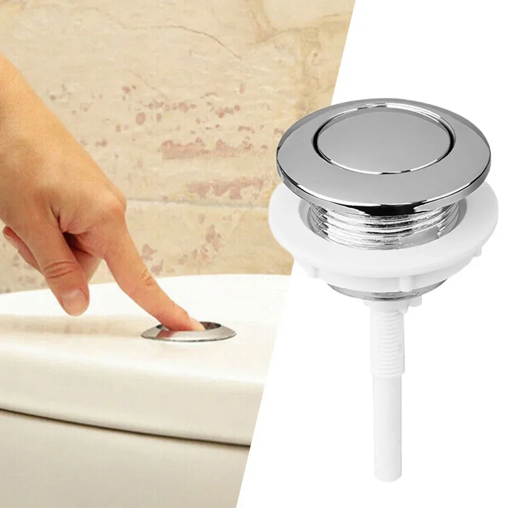 1 unidad de pulsador de inodoro de baño de 38mm, botón de descarga individual, botón de tanque de agua de inodoro, accesorios universales de baño ABS