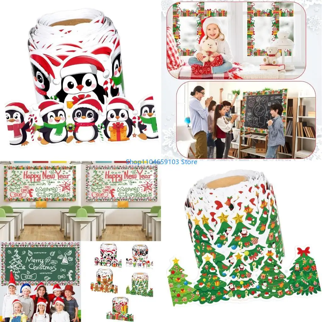 Environmental Friendly Holiday Writing Board Trim Transfers For Wall Window Creative Deck