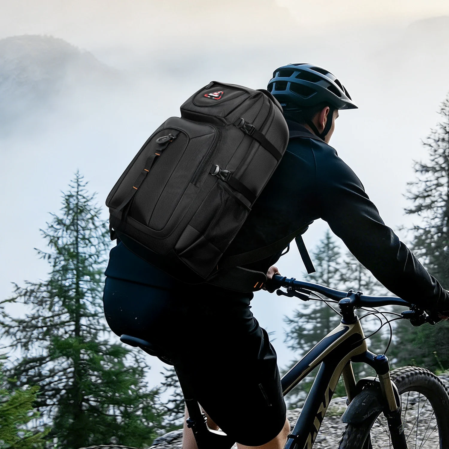 Durable 40L Large Capacity Backpack Water-Resistant Outdoor Hiking Backpack for Men Women Lightweight Student Schoolbag