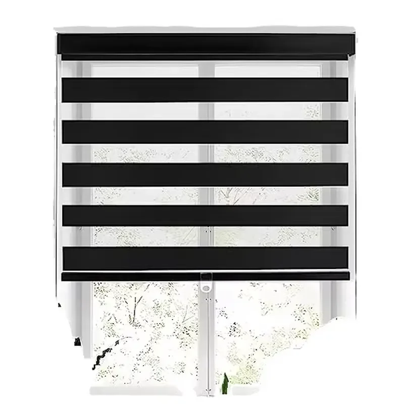 Smart Electric Roller Shades Blinds Blackout Fabric for Bedroom Living Room PVC Motorized Roller Built-in Plain