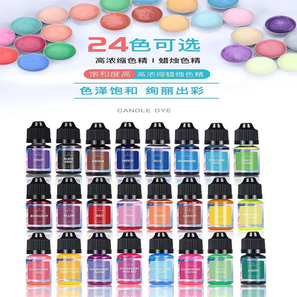 

3/9//16/18/20/24 Colors Candle Dyes Pigment Set DIY Candle Soap Dye Liquid Colorant Making Kit Handmade Candle Mold Resin Crafts