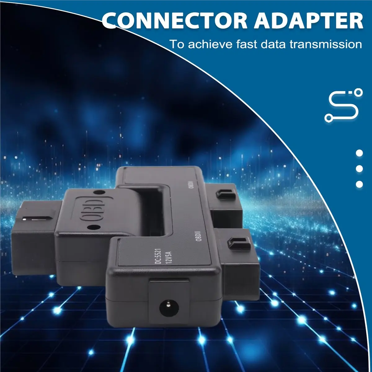 A40I OBD2 One Divided Into Two Adaptor Wire 16 Pin 16 Core OBD Expansion Cable Connector Adapter Cable Universal with Dc5521