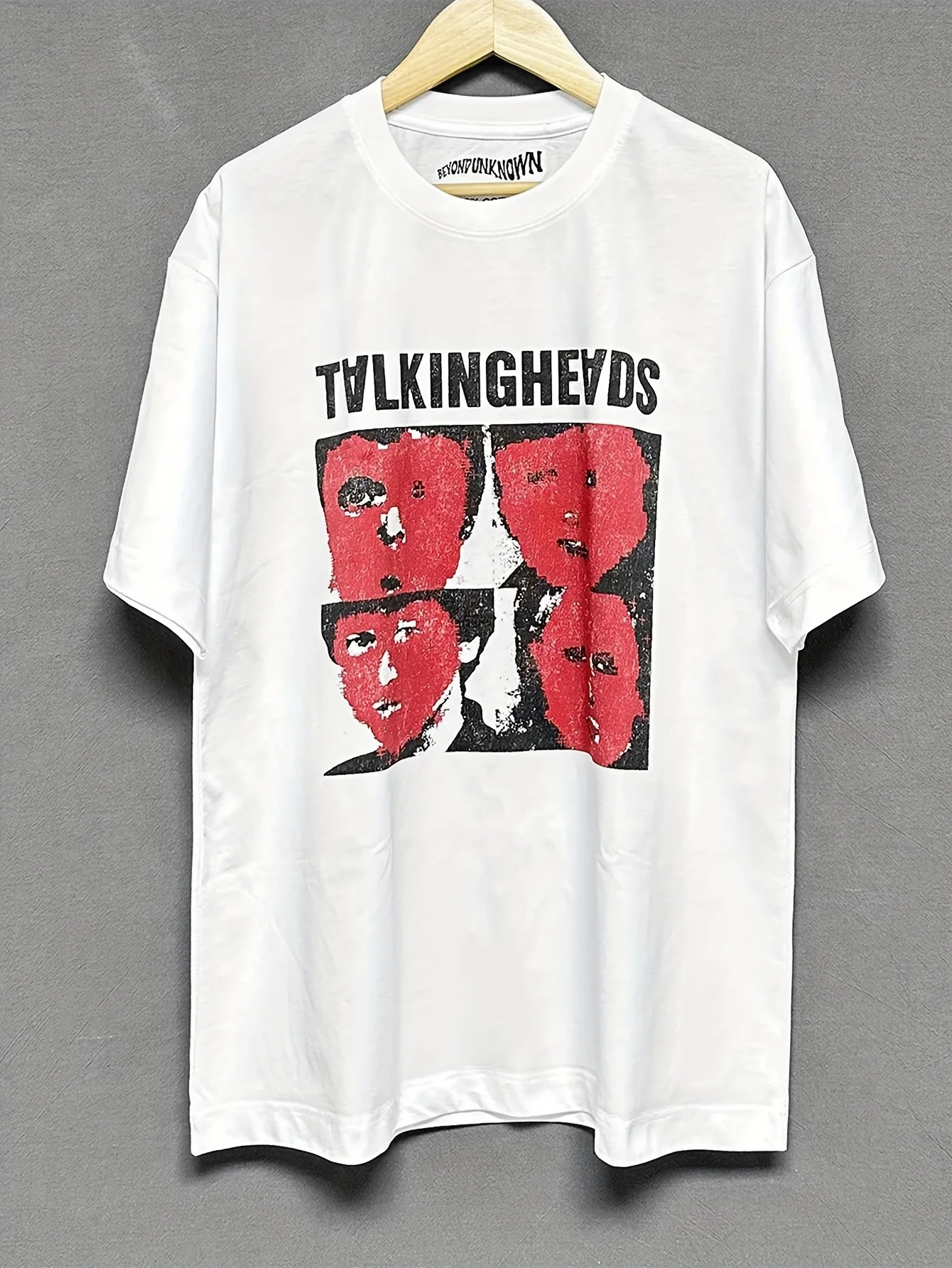 

Футболка Talking Heads Remain In Light 80-х годов New Wave Art Rock Band Music Print Reto Washed Cotton Мужская летняя рубашка с короткими рукавами