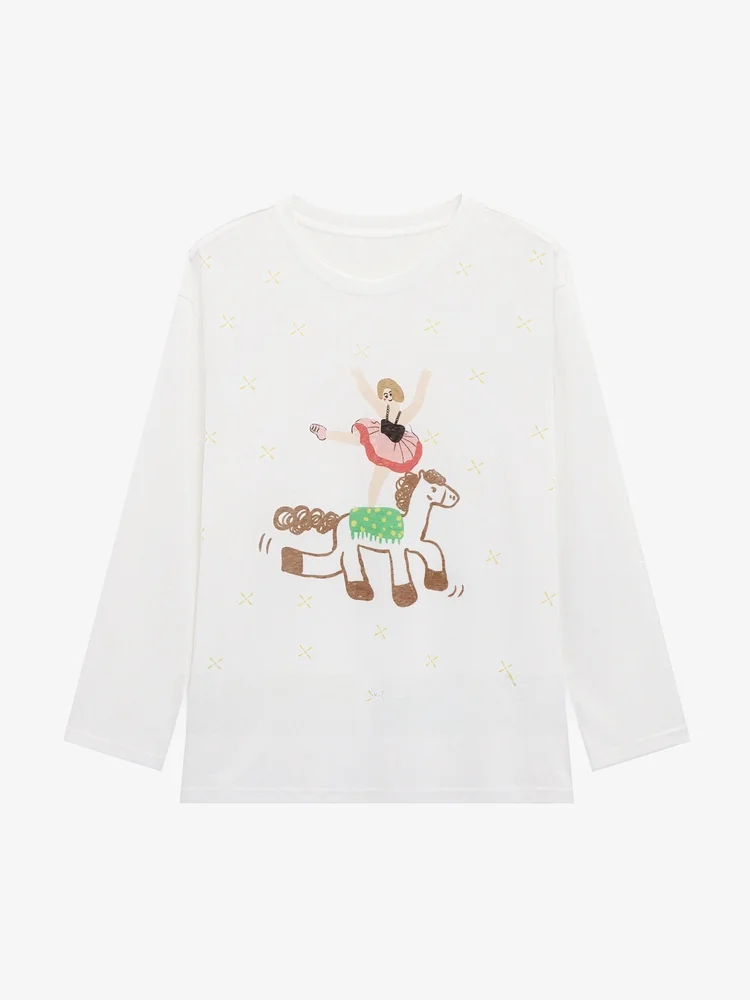 cute-ballet-print-long-sve-t-irt-women's-autumn-new-design-sensation-basic-house-round-ne-commute-sle-ort-model