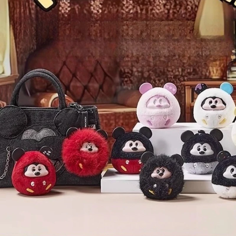 Genuino MINISO Anime Mickey Fun Collision Series caja ciega mochila muñeca colgante adorno de mesa muñecas regalos misterioso perímetro