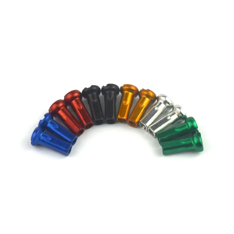 60Pcs/pack MTB Bike Road Bicycle Nipples 14G 14mm 2.0mm Ultralight High Strength Colorful Spokes Nipple Bike Spoke Caps