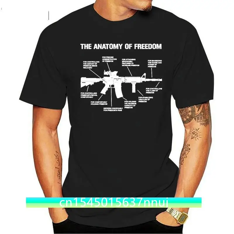 Fashion Design Shipping 2nd AMENDMENT T SHIRT GUN PROTECT YOURSELF TEE AR 15 AK TEE ANATOMY OF FREEDOM T O Neck Hipster Tshirts