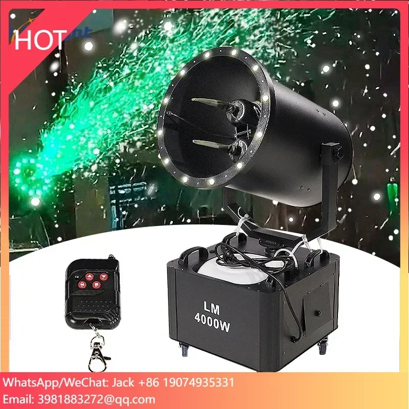 Maszyna do śniegu LED LM New Style 4000W, sztuczny śnieg, urządzenie do rozpylania śniegu na Boże Narodzenie, festiwale, imprezy, efekty specjalne na scenę.
