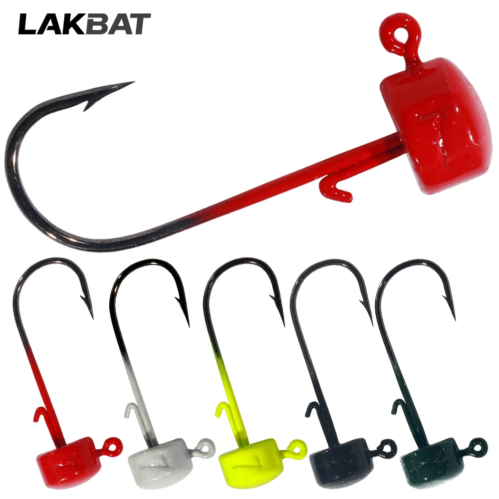 Ned Rig Mushroom Jig Heads, 2,8 g/3,5 g/4,6 g/7 g Angelhaken aus Kohlenstoffstahl für weiche Köder, 5–20 Stück Angelzubehör