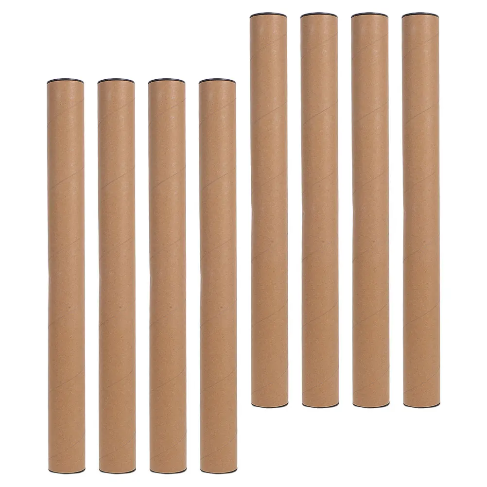 8 Pcs Express Protection Paper Tube Packing Tubes Material Cardboard Poster Paint Storage Painting Supplies