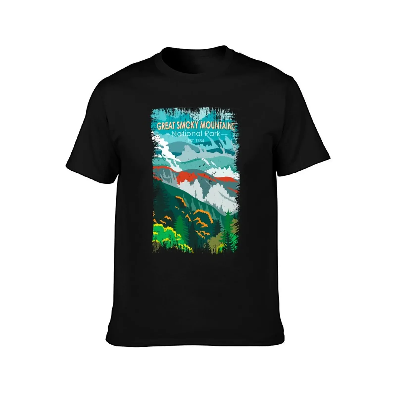 Great Smoky Mountains National Park Vintage T-Shirt street wear tops Men's t-shirts