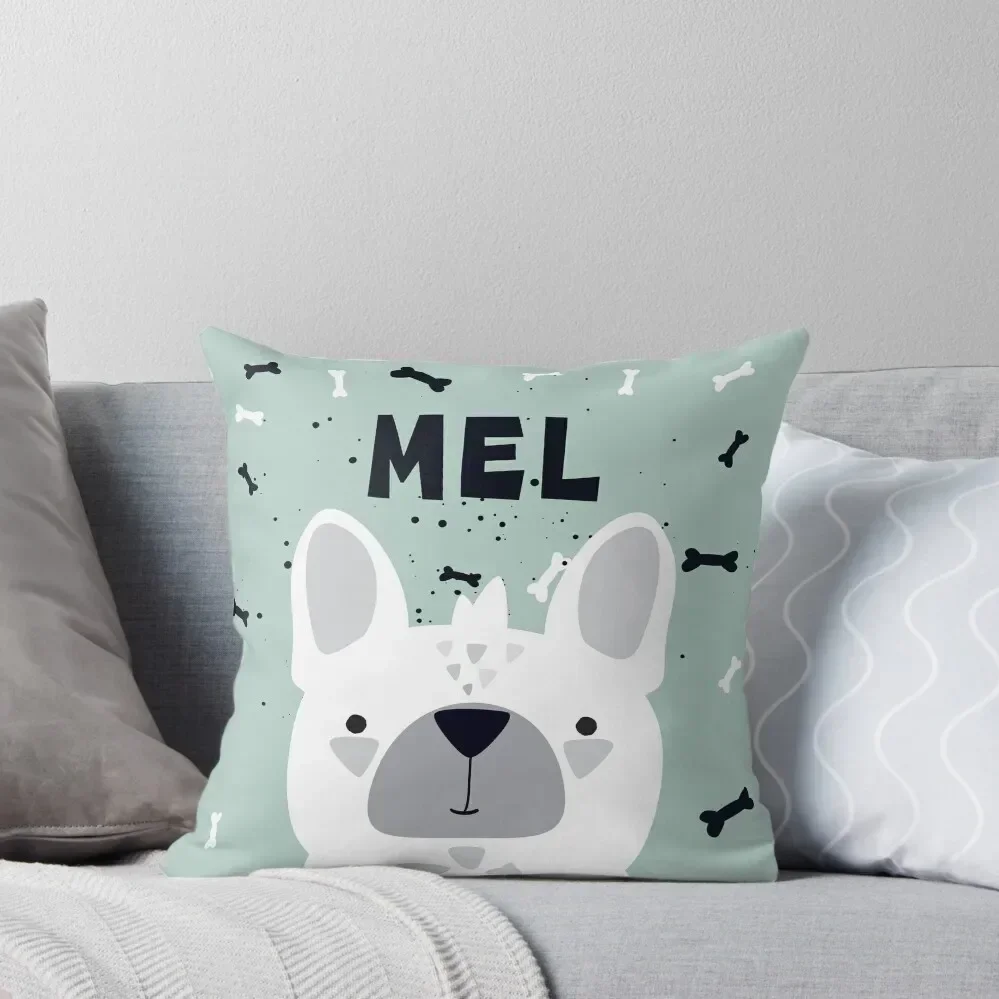 

Frenchie - Mel Throw Pillow Decorative Sofa Cushions Pillowcases For Pillows Sitting Cushion Couch Cushions pillow