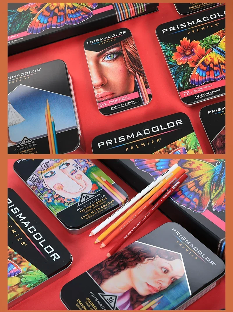 New artist Sanford PRISMACOLOR premier Oil Colored Pencil 24/36/48/72/132/150 Colors lightfast USA Colored Pencil soft big cores