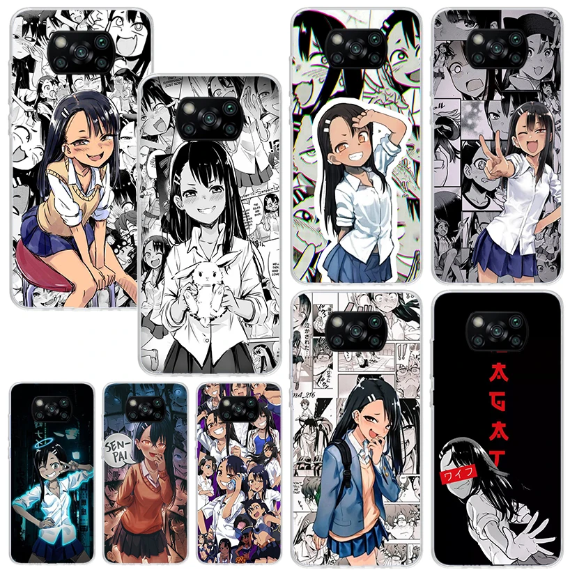 Nagatoro San Anime Aesthetic Phone Case For Xiaomi Poco X7 X6 X5 X4 X3 Nfc F6 F5 Pro F4 Gt F3 F2 F1 M5S M4 M3 Art Fundas Back Co