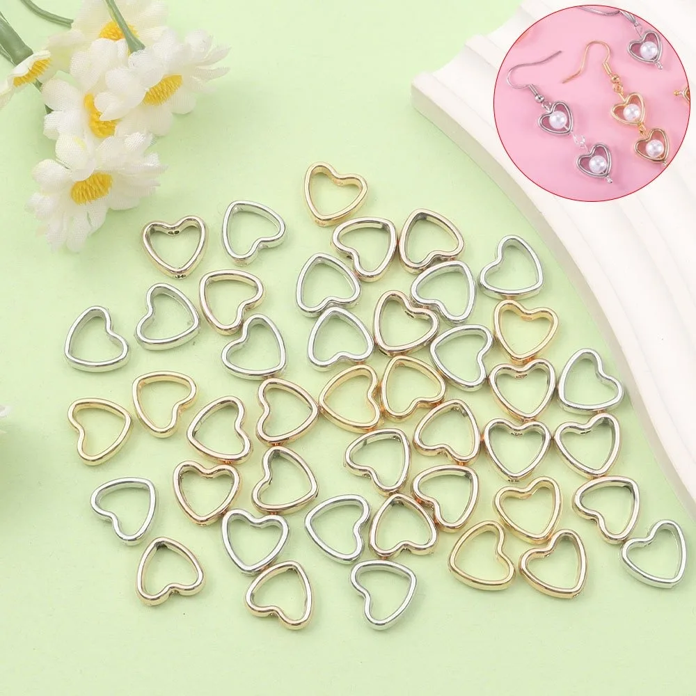 

50/100/200pcs Heart-shaped Bead Holders, DIY Necklaces, Earring Pendants, for Valentine's Day Birthday Gift Pendants Decoration