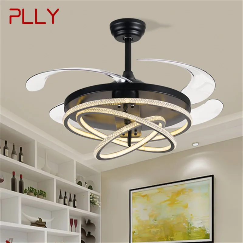 

PLLY Ceiling Fan Light Modern Living Room Invisible Fan Light Fashionable And Simple Restaurant Bedroom