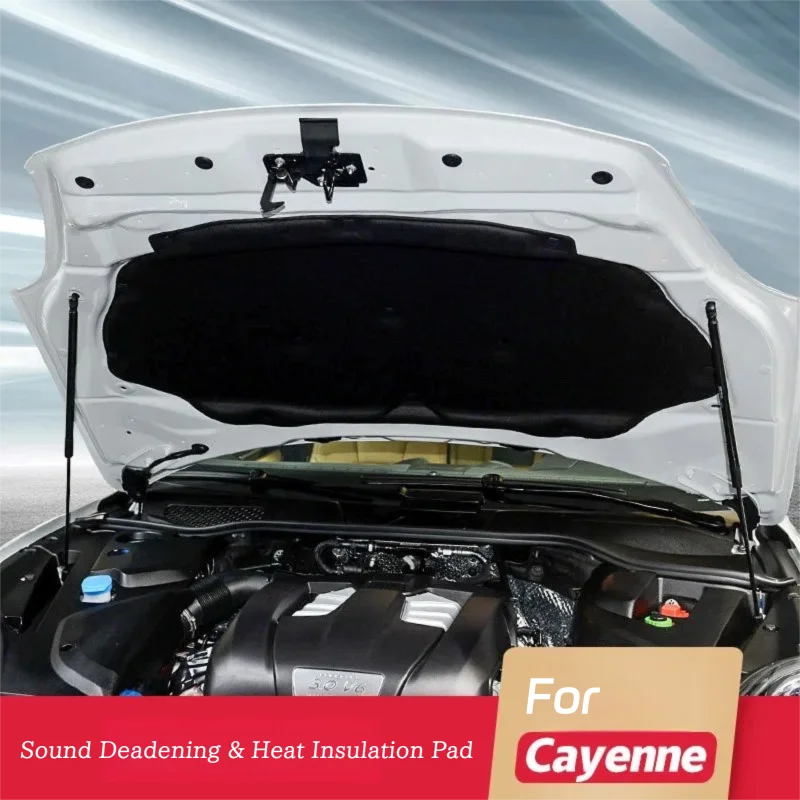 For 2003 2004 2005-2017 Porsche Cayenne Hood Insulation Pad Engine Sound Deadener Heat Shield Liner Replacement Interior Trim