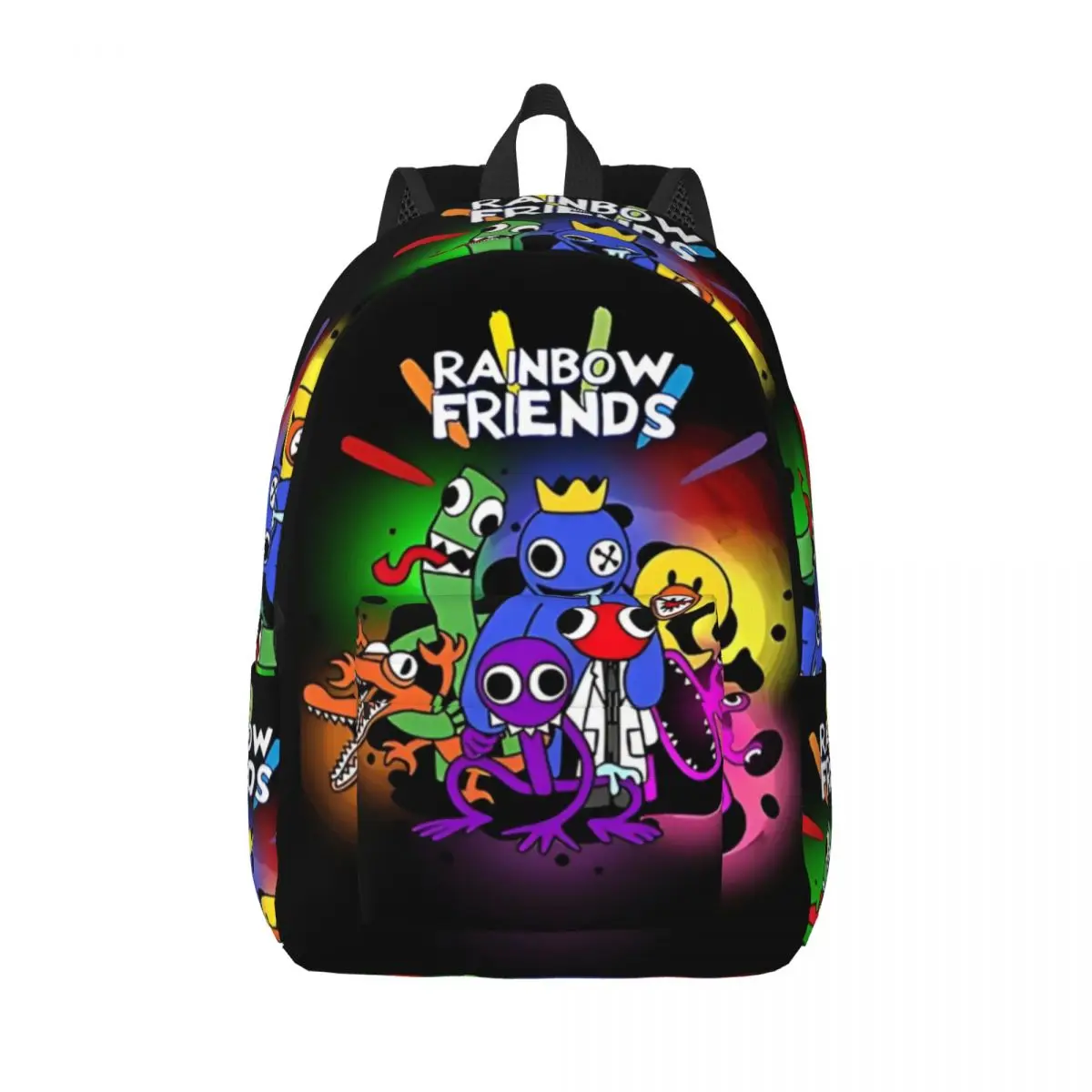 Rainbow Friends Hug It Out Colors Printed Lightweight Casual Schoolbag For School, Outdoor, Shopping, Office