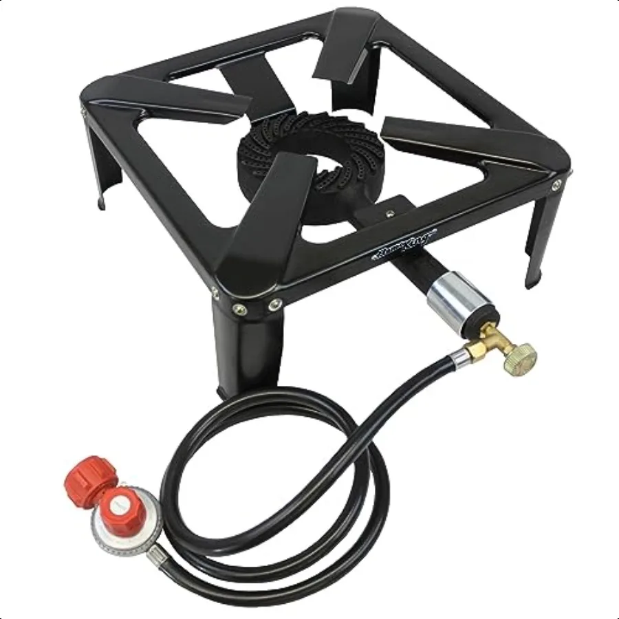 

Heavy Duty 120000 BTU 020 PSI Turkey Fryer Single Propane Burner Bayou Cooker Outdoor Stove for Home Brewing Maple Syrup Prep C