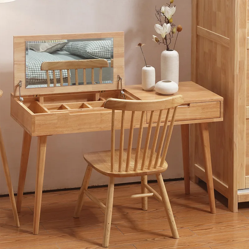 All solid wood bedroom dresser simple multi-functional storage small apartment dresser
