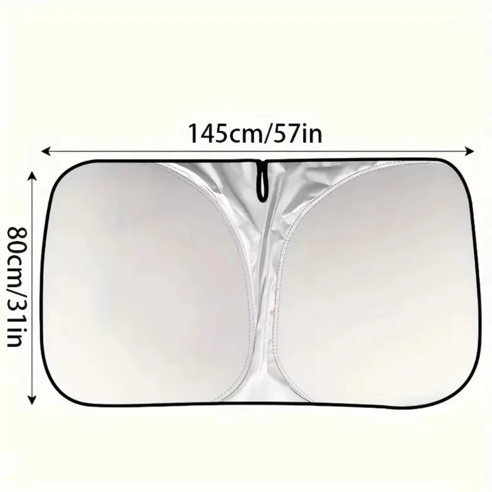 Faltbare Auto-Fenster-Sonnenschutzabdeckung Windschutzscheiben-Visier UV-Schutz Vorhang Styling-Zubehör – Detail 6